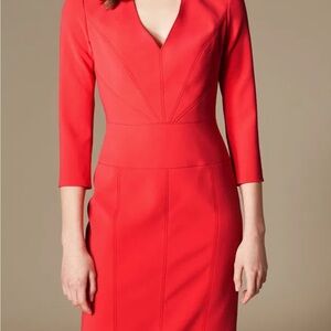 Karen Millen Vibrant Red Long Sleeve Dress